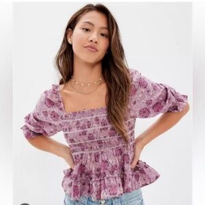 American eagle square neck
Purple floral 
Size medium